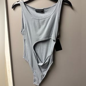 Blue Alphalete Cut out body suit